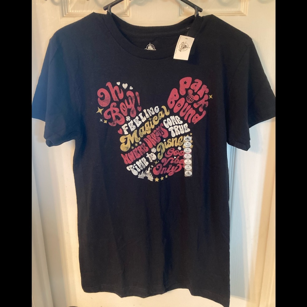 NWT Disney women’s small Mickey Mouse “ Oh Boy “ park shirt